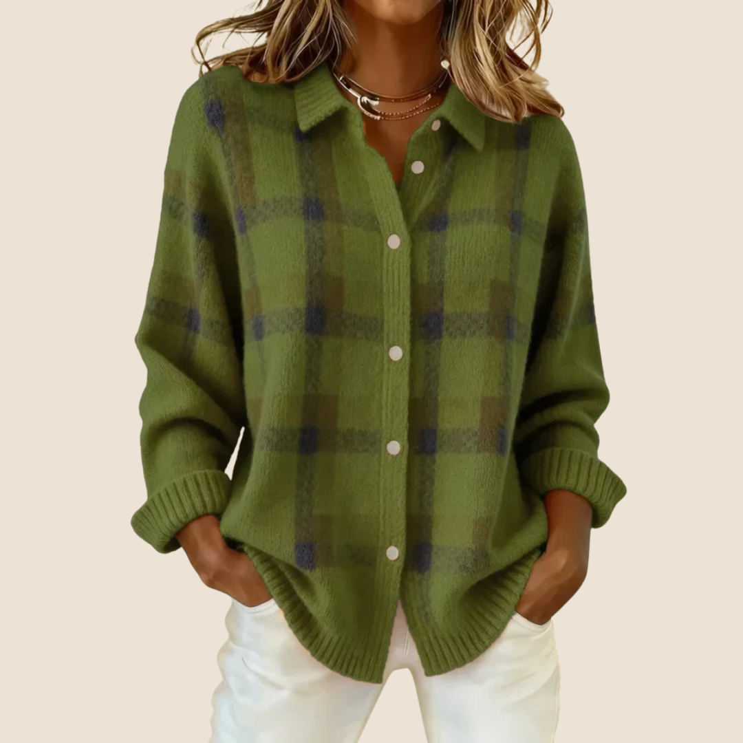 VIVIENNE RETRO CHECK SWEATER Olyndra London