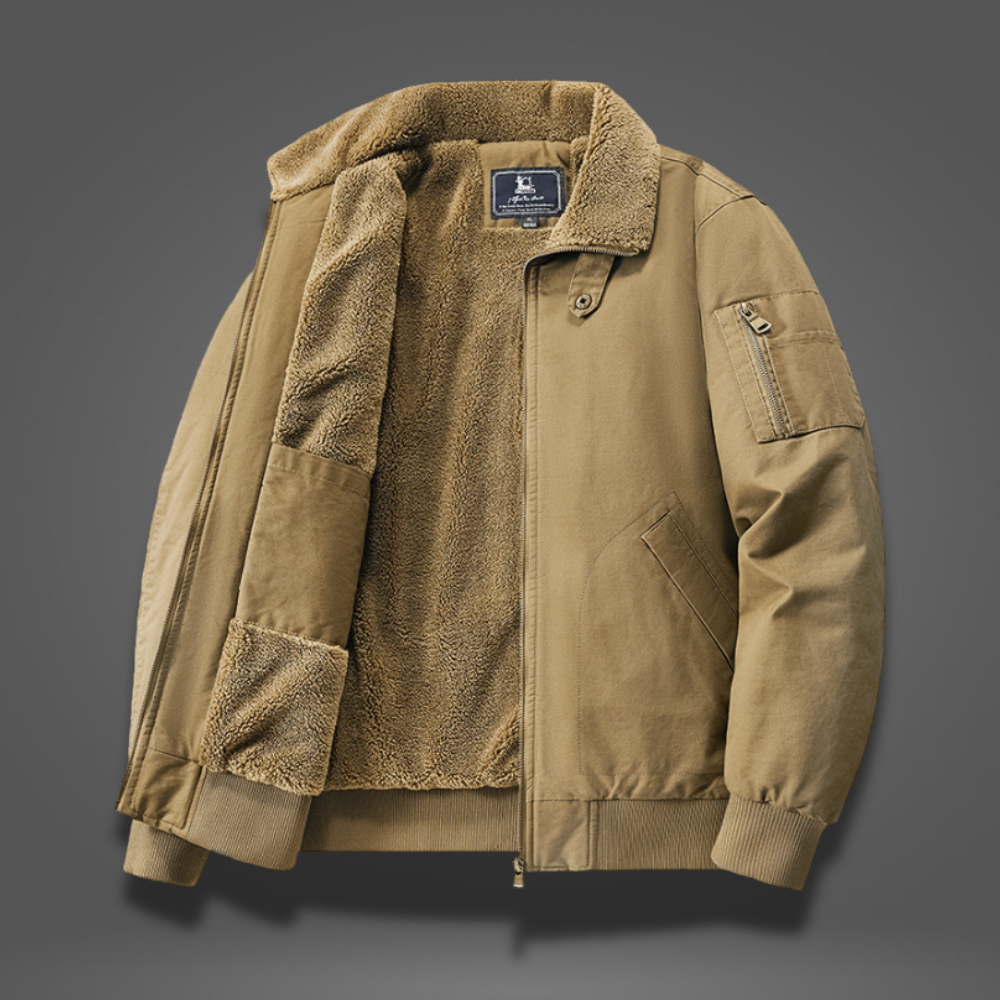 GRAHAM FLEECE BOMBER JACKET Olyndra London
