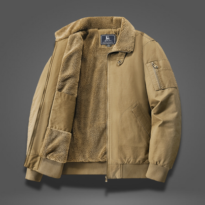GRAHAM FLEECE BOMBER JACKET Olyndra London