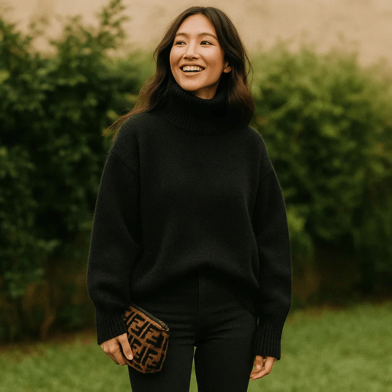 AURORA CASHMERE TURTLENECK SWEATER Olyndra London
