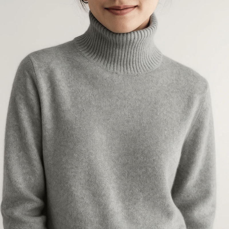 AURORA CASHMERE TURTLENECK SWEATER Olyndra London