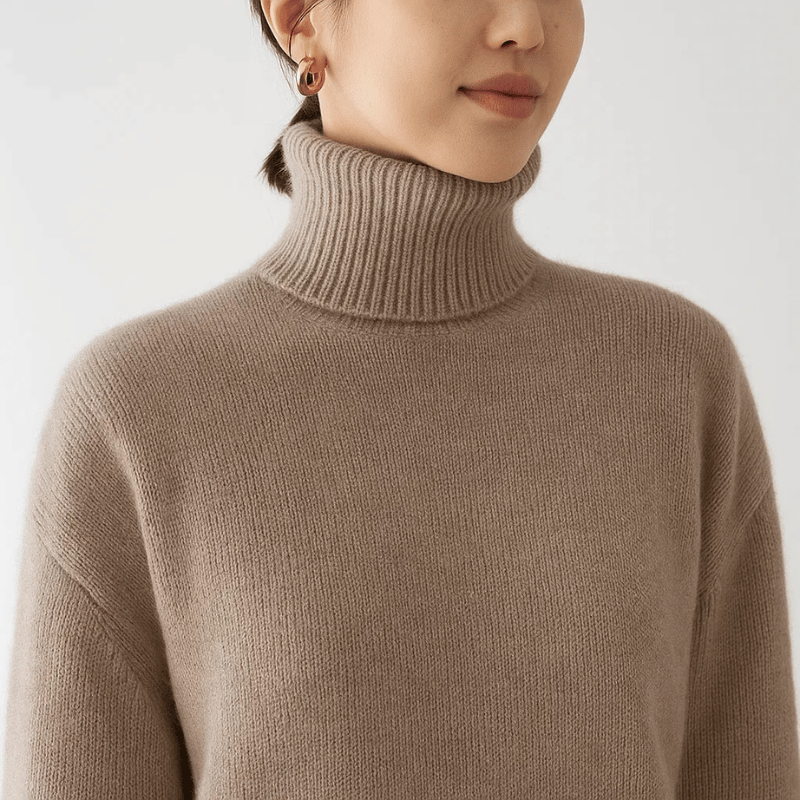 AURORA CASHMERE TURTLENECK SWEATER Olyndra London