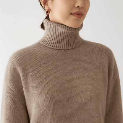 AURORA CASHMERE TURTLENECK SWEATER Olyndra London