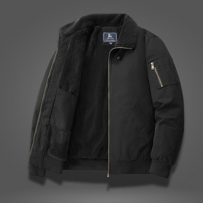 GRAHAM FLEECE BOMBER JACKET Olyndra London