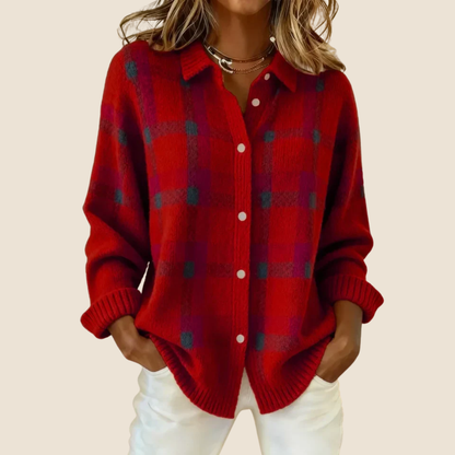 VIVIENNE RETRO CHECK SWEATER Olyndra London