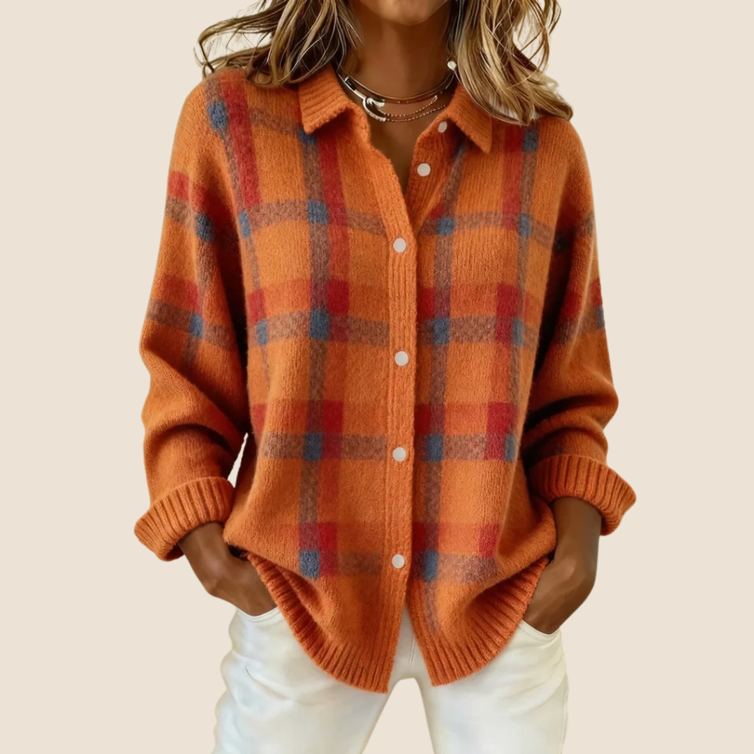 VIVIENNE RETRO CHECK SWEATER Olyndra London