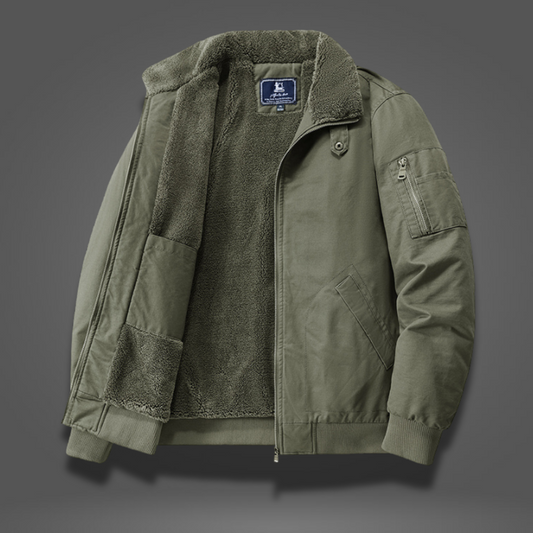 GRAHAM FLEECE BOMBER JACKET Olyndra London