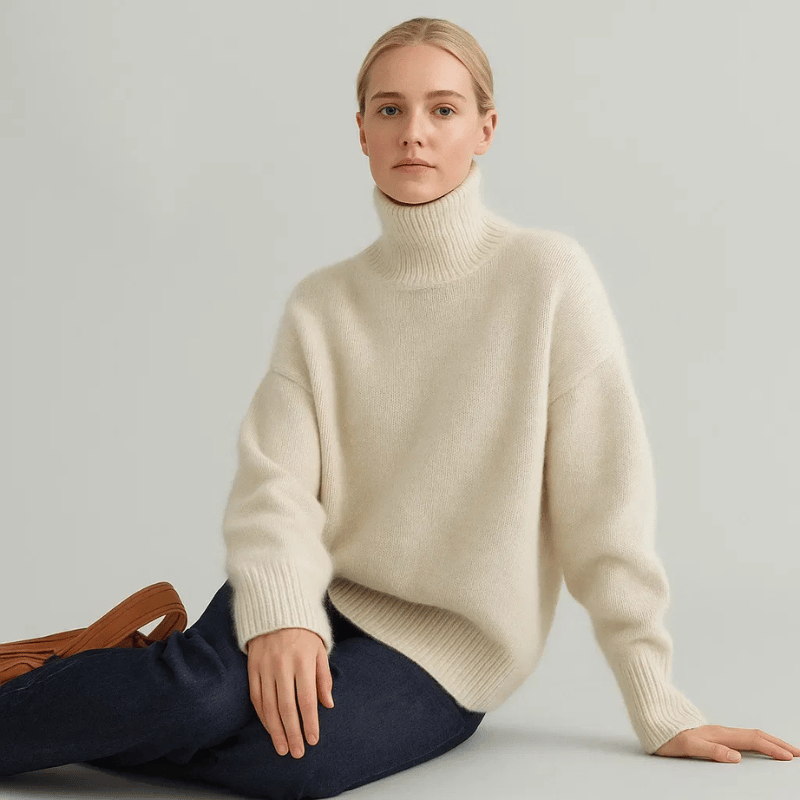 AURORA CASHMERE TURTLENECK SWEATER Olyndra London