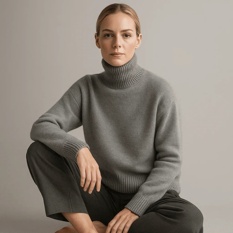 AURORA CASHMERE TURTLENECK SWEATER Olyndra London