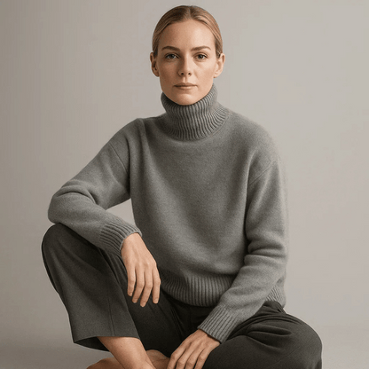 AURORA CASHMERE TURTLENECK SWEATER Olyndra London