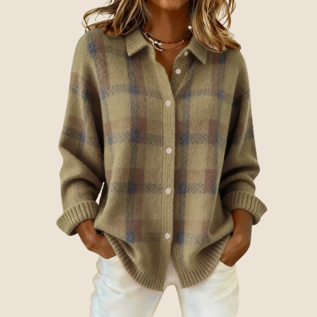 VIVIENNE RETRO CHECK SWEATER Olyndra London