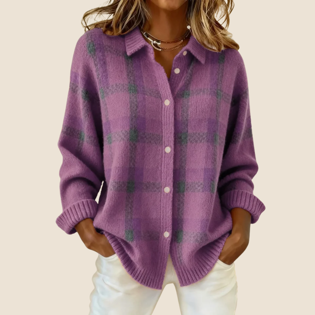 VIVIENNE RETRO CHECK SWEATER Olyndra London