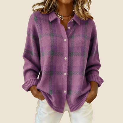 VIVIENNE RETRO CHECK SWEATER Olyndra London
