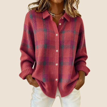 VIVIENNE RETRO CHECK SWEATER Olyndra London