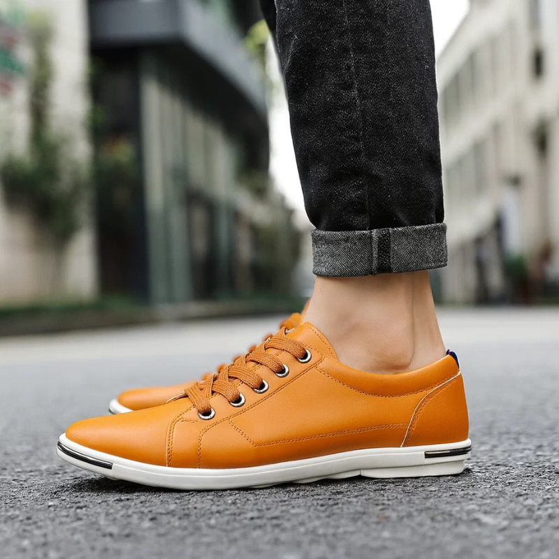 GRAYSON LEATHER SNEAKERS Olyndra London