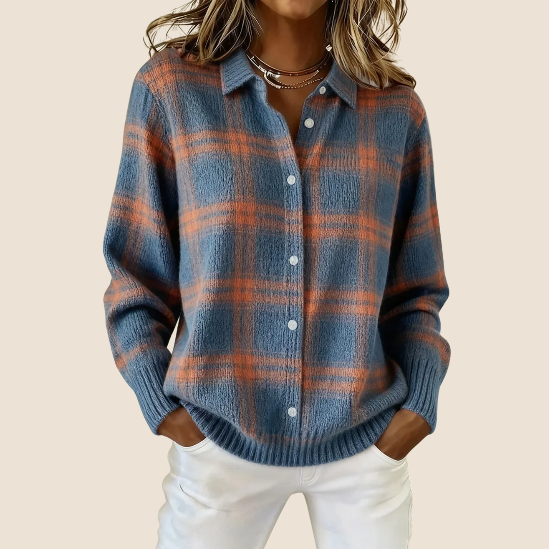 VIVIENNE RETRO CHECK SWEATER Olyndra London