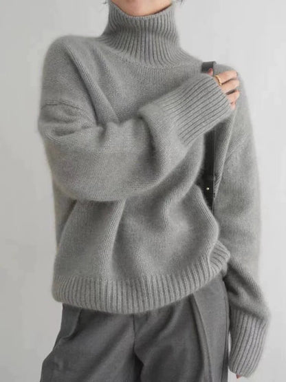 ISABELLA CASHMERE HIGH-NECK SWEATER Olyndra London
