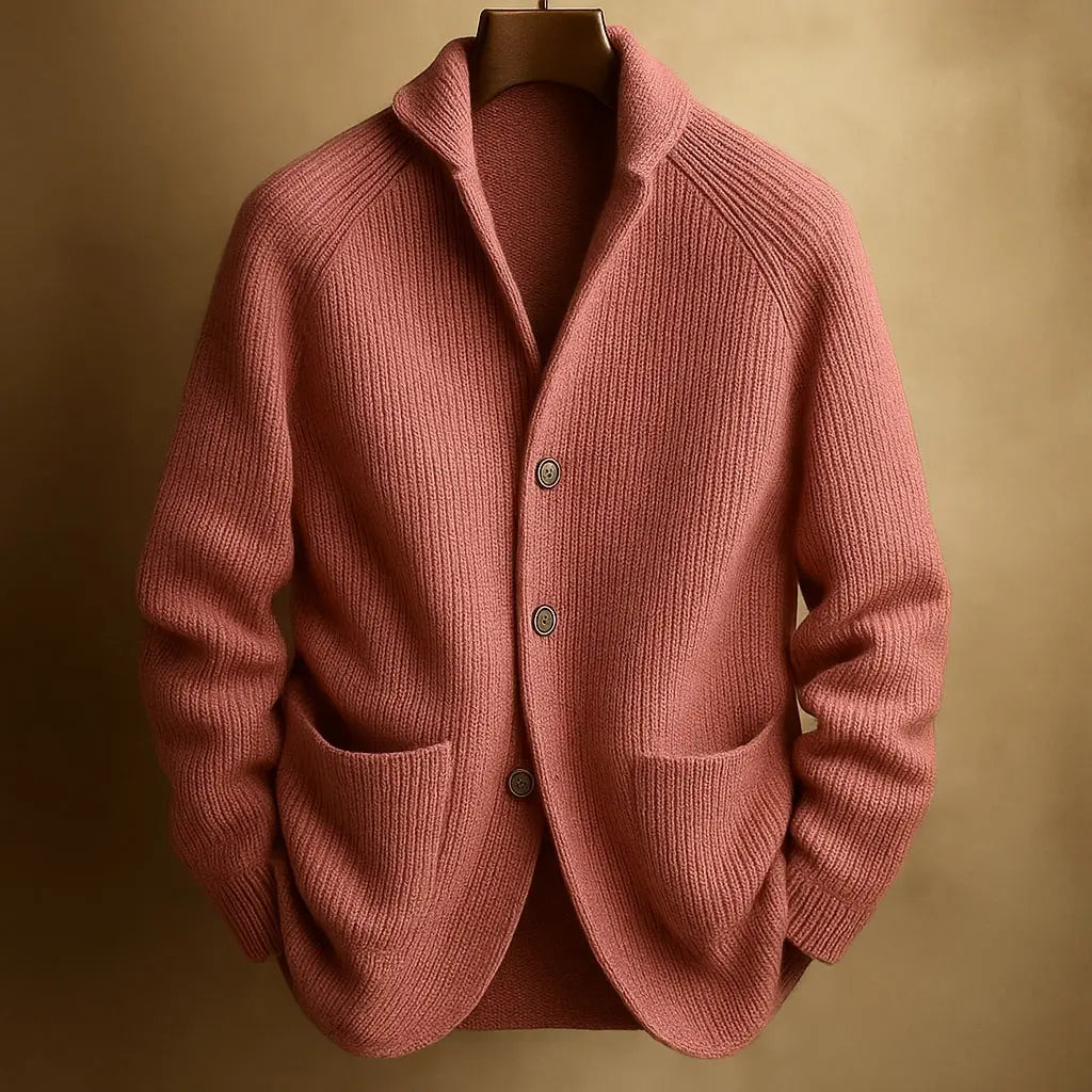 ALDRIC RIBBED CARDIGAN Olyndra London