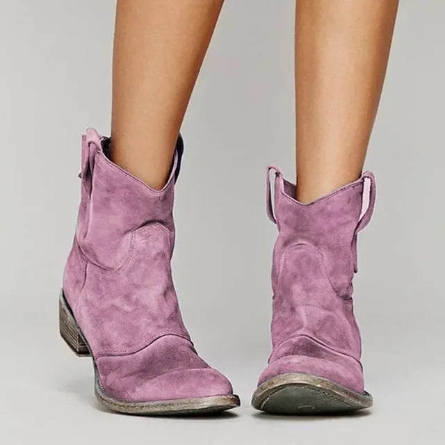 PALOMA VINTAGE WESTERN ANKLE BOOTS Olyndra London
