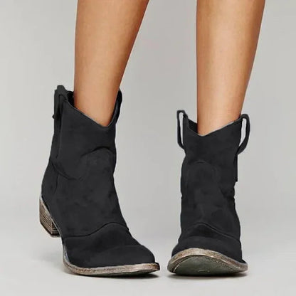 PALOMA VINTAGE WESTERN ANKLE BOOTS Olyndra London