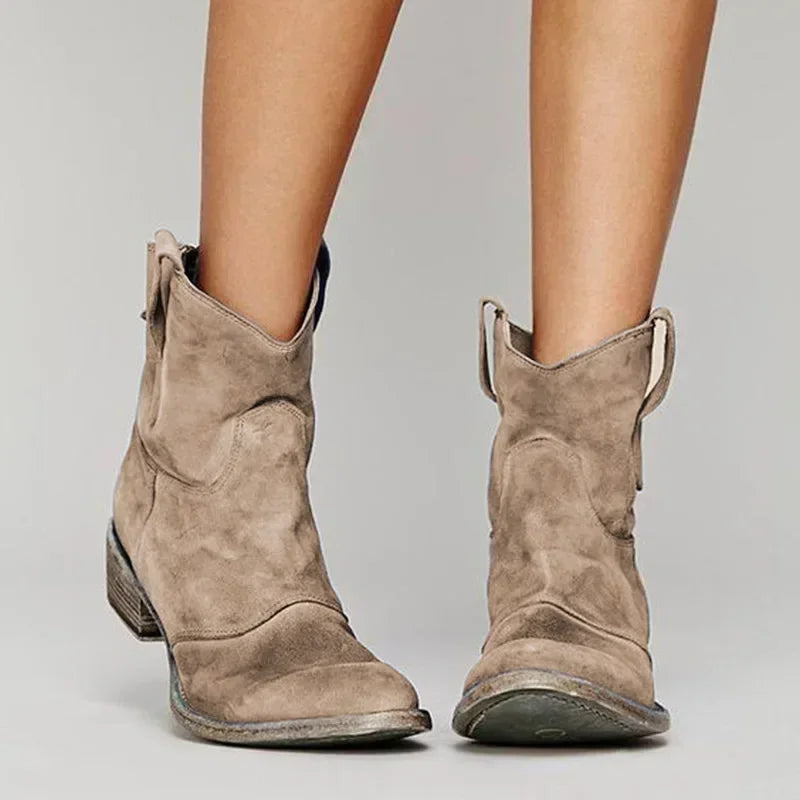 PALOMA VINTAGE WESTERN ANKLE BOOTS Olyndra London