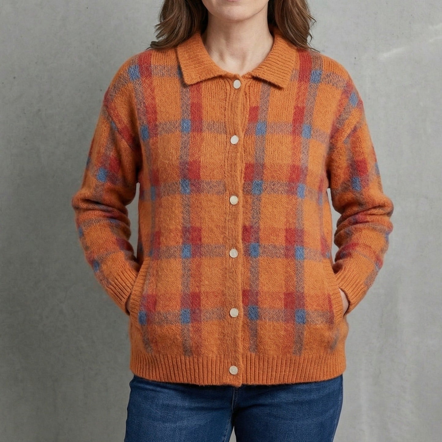 VIVIENNE RETRO CHECK SWEATER Olyndra London