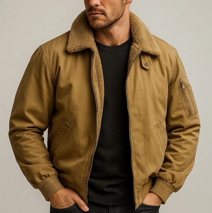 GRAHAM FLEECE BOMBER JACKET Olyndra London
