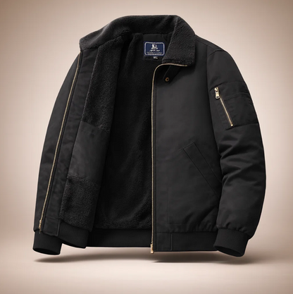 GRAHAM FLEECE BOMBER JACKET Olyndra London