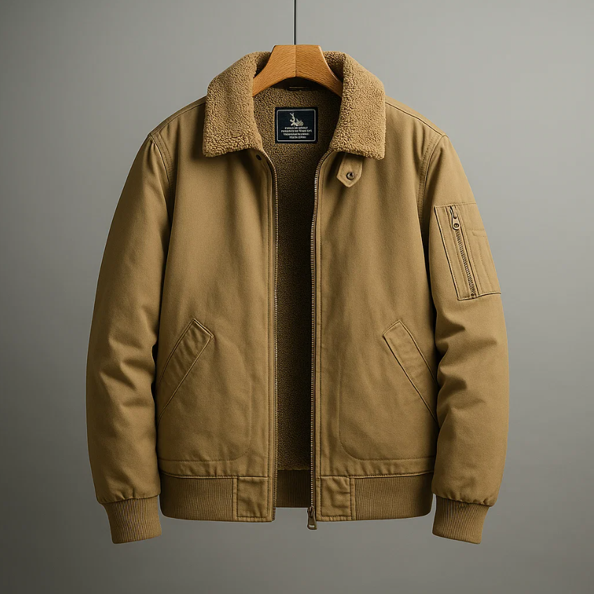GRAHAM FLEECE BOMBER JACKET Olyndra London