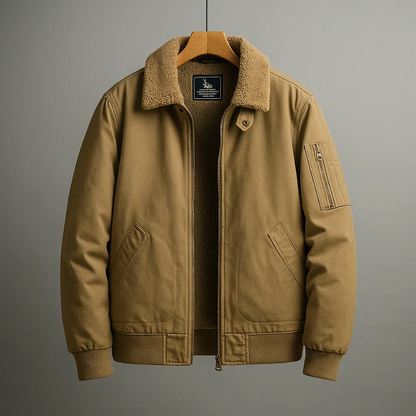 GRAHAM FLEECE BOMBER JACKET Olyndra London