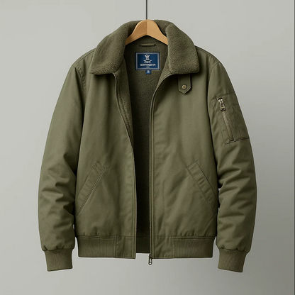 GRAHAM FLEECE BOMBER JACKET Olyndra London