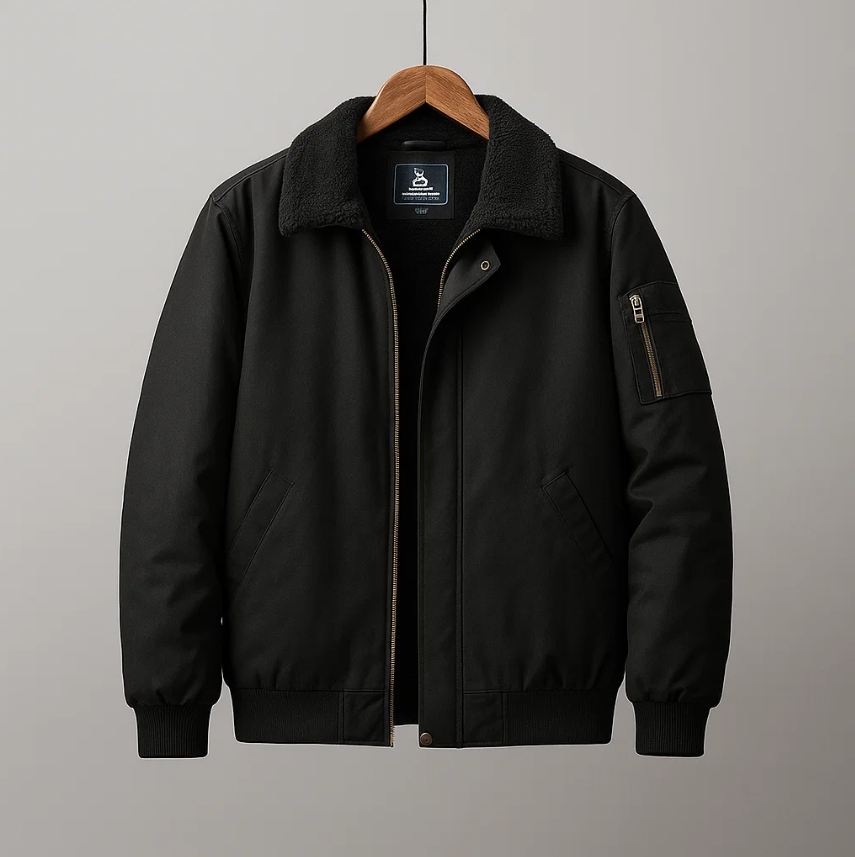 GRAHAM FLEECE BOMBER JACKET Olyndra London