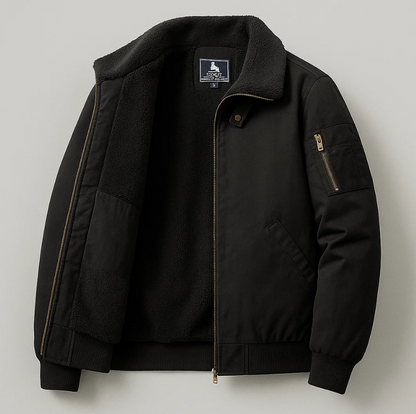GRAHAM FLEECE BOMBER JACKET Olyndra London