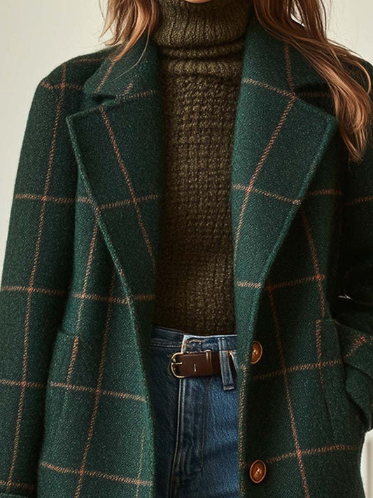 CORALIE CHECKERED COAT Olyndra London