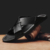 LUCA LEATHER SLIDES Olyndra London